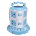 Torre Vertical Multifuncional 8 Enchufes y 3 USB