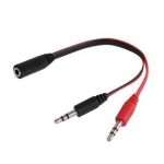 Adaptador Divisor de Auxiliar a Micrófono y Audífono