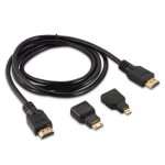 Cable HDMI a HDMI Mini HDMI y Micro HDMI 3 en 1