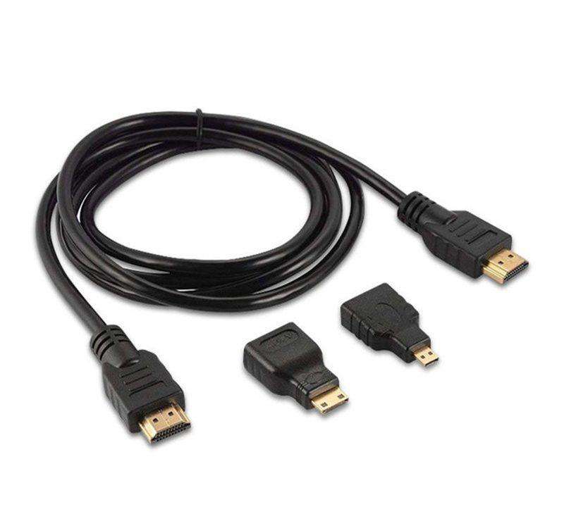 Cable HDMI a HDMI Mini HDMI y Micro HDMI 3 en 1 - Movicenter Panama