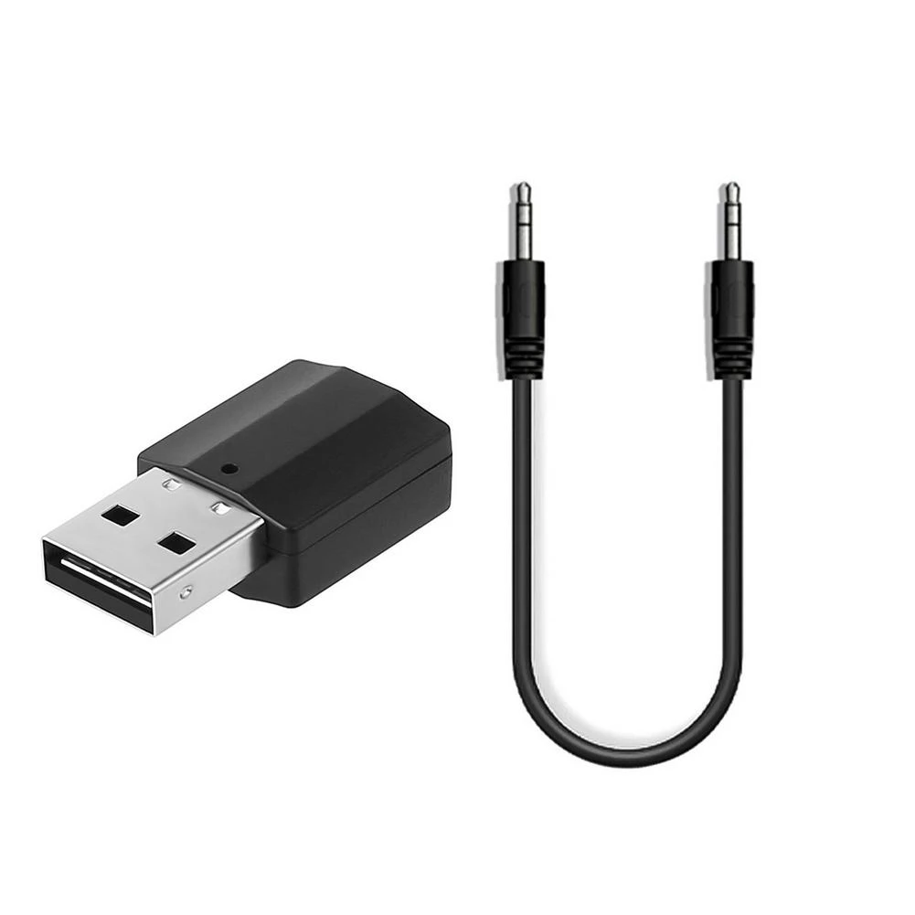 Adaptador Bluetooth 5.0 para pc, Receptor 2en1, transmisor y emisor de  Audio USB con Cable Aux 3.5mm para TV Altavoces Auriculares Coche