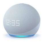 Echo Dot (5ta Gen) con Reloj y Smart Speaker con Alexa