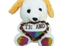 Peluche de Perro con Corazón Te Amo MF280 Blanco
