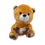 Peluche de Perro con Corazón Te Amo MF280 Chocolate