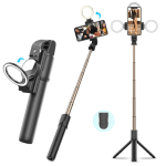 Tripode Selfie Stick con Mini Aro de Luz K13