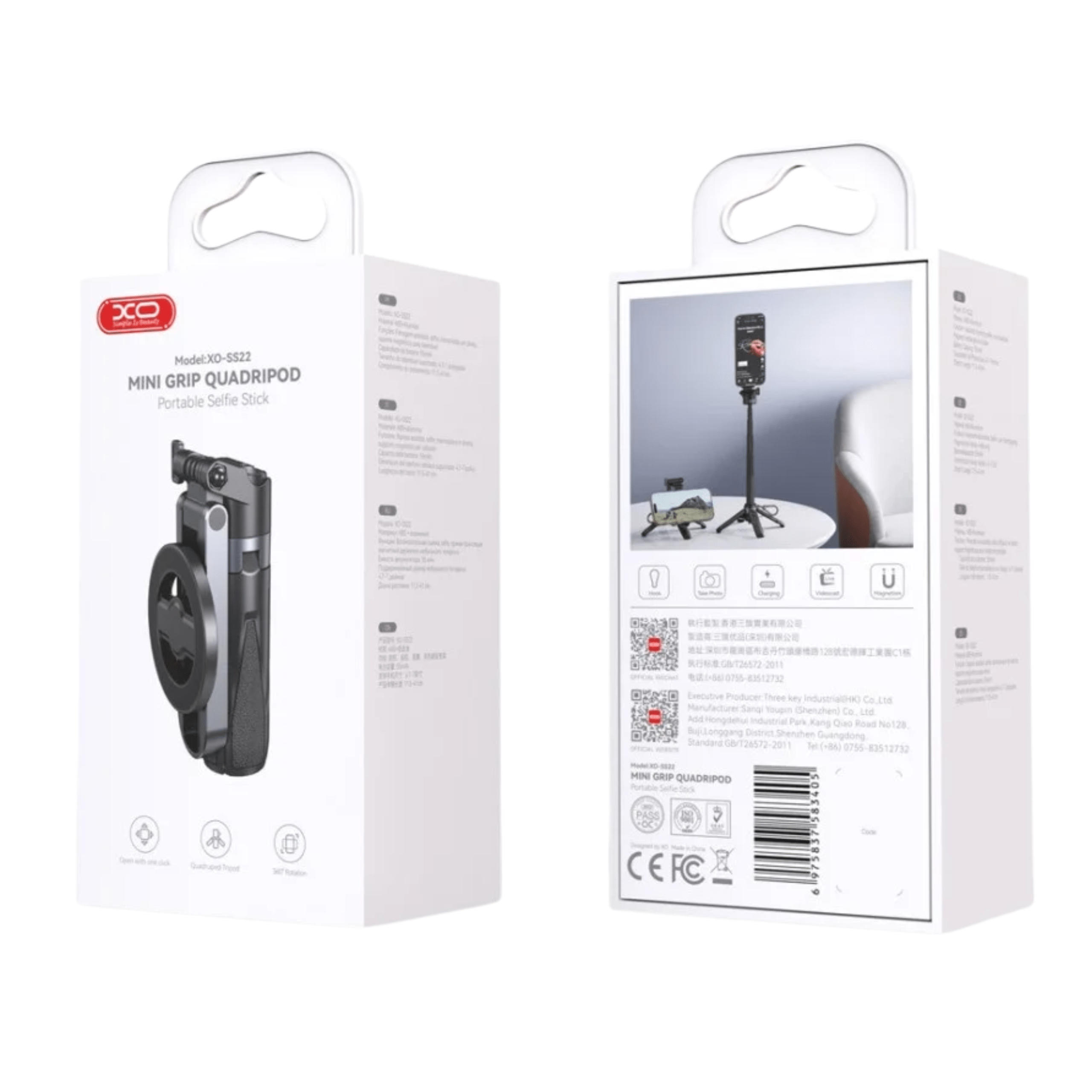 Tripode Selfie Stick Mini Grip Quadripod con Magsafe XO-SS22 - Imagen 6