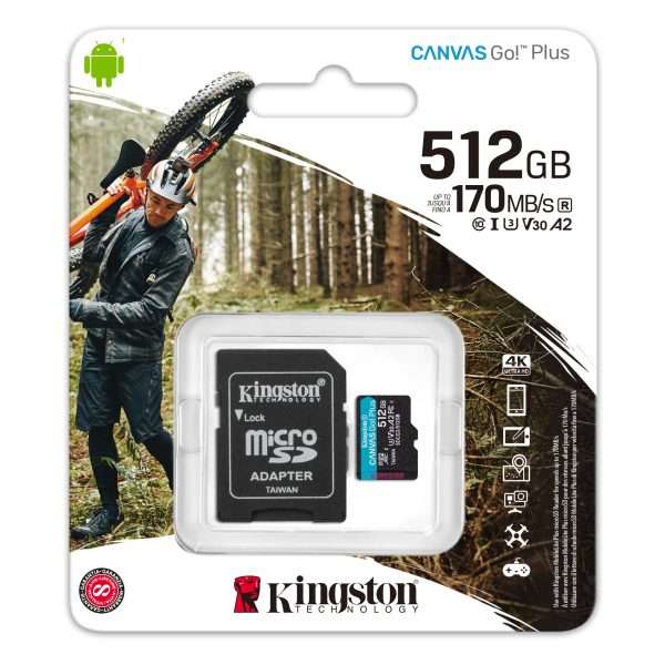 Memoria Micro SD 512GB Kingston Canvas Go