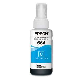 Botella de Tinta Cian Epson 664