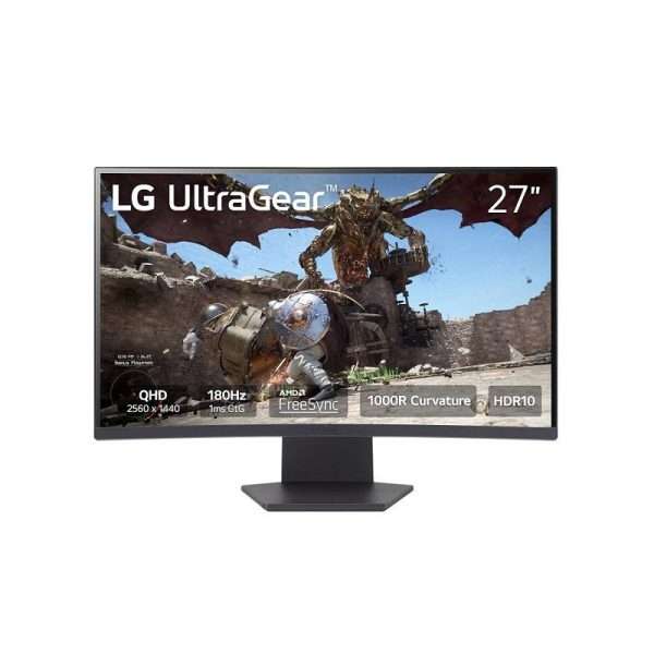 Monitor Curvo Gamer 27" LG UltraGear 27GS60QC-B