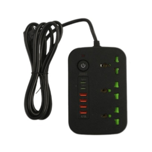 Estación de Carga con 3 Salidas Universales, 4 USB y 2 Tipo C