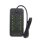 Estación de carga 2500W 6 salidas universales 2 puertos tipo C y 4 USB