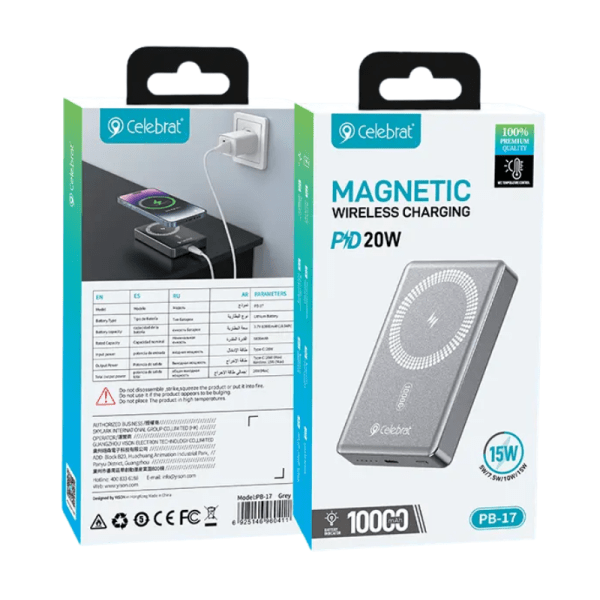 Power Bank Magsafe 10000mAh Celebrat PB-17 - Imagen 3