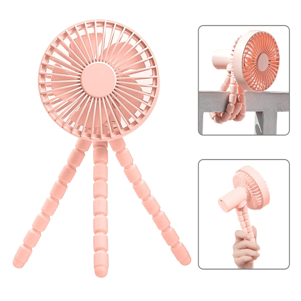 Mini Ventilador Portátil con Trípode Flexible - Imagen 4