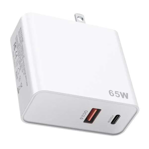 Cargador de Pared Dual con Puerto USB A y USB C 65W - Imagen 2