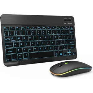 Combo de Teclado y Mouse Inalámbricos con Retroiluminación