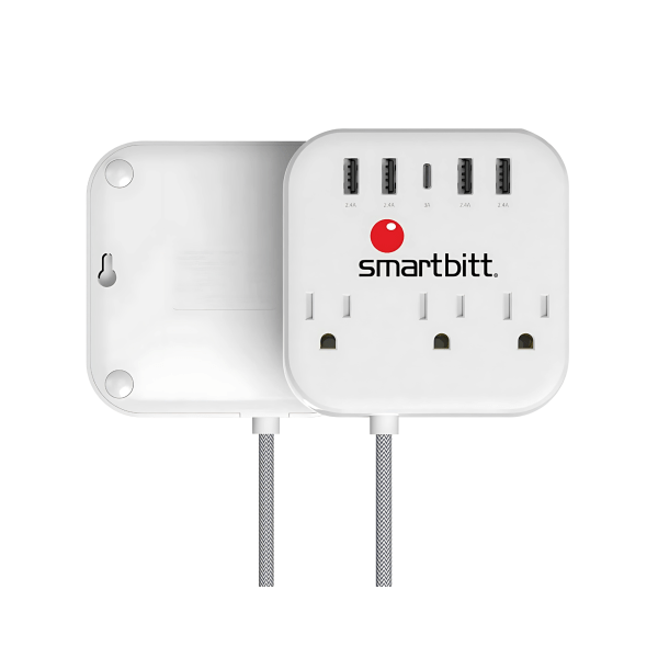 Regleta Multicontacto de 3 Puertos con 4 Puertos USBA y 1USB C