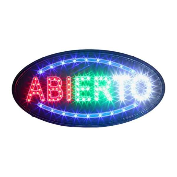 Letrero Led Abierto Ovalado - Imagen 2