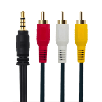 Cable de Audio Estéreo 3.5 mm Macho a 3 RCA Macho