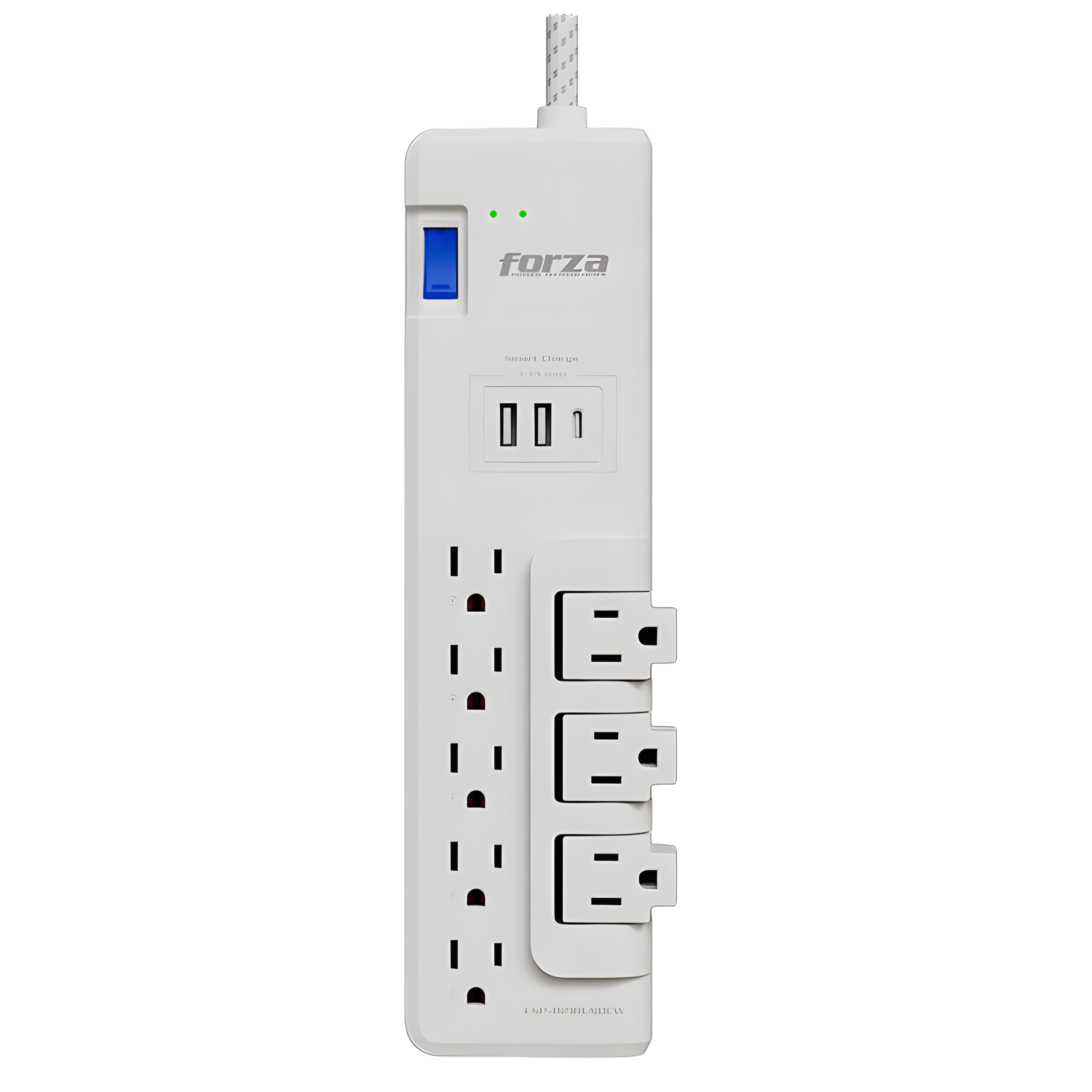 Regleta con Protector de Voltaje USB FORZA