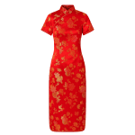 Vestido Tradicional de Estilo Oriental para Mujer Rojo