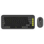 Combo Teclado y Mouse Inalámbrico Logitech Pop Icon Negro Español