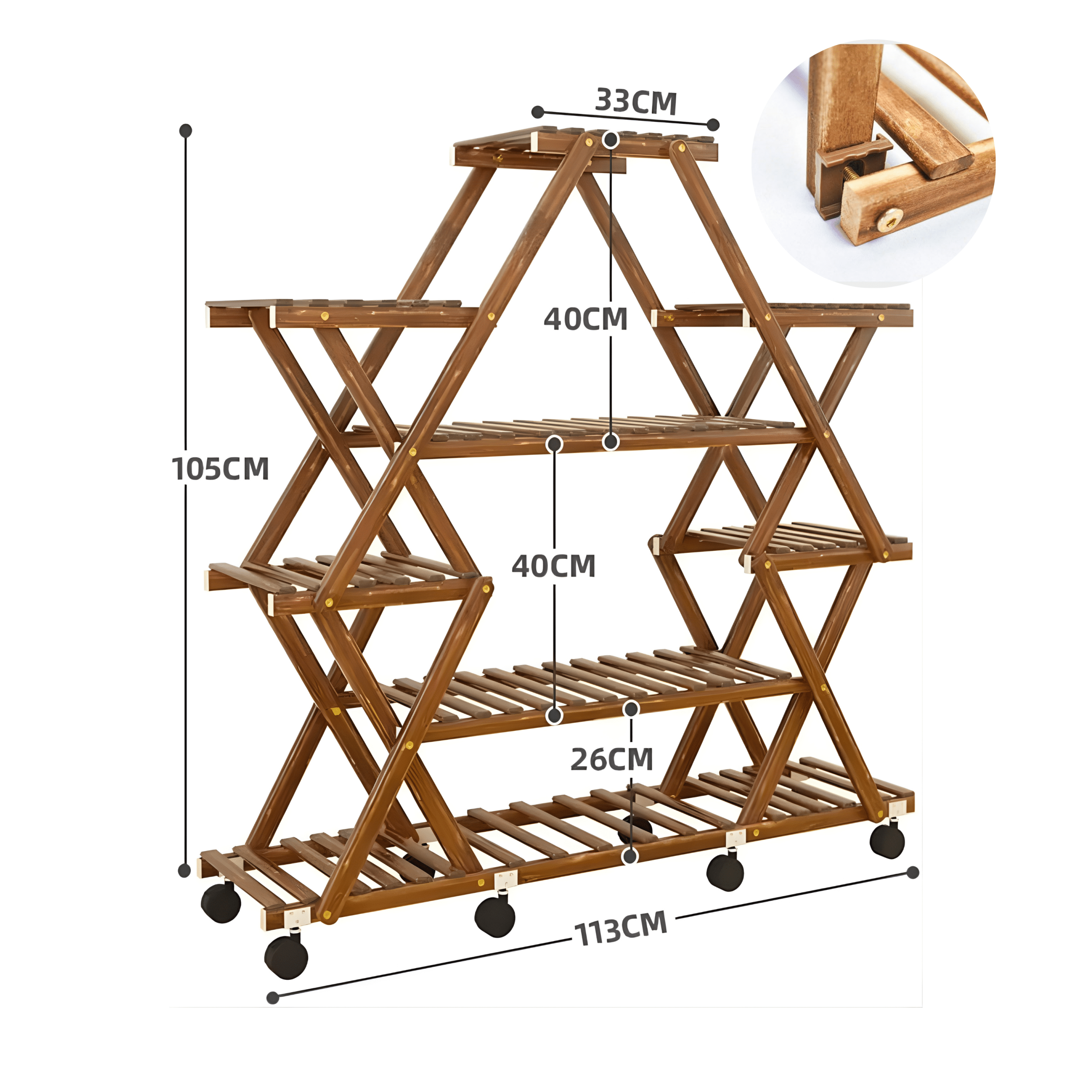 Estante Triangular para Plantas de 6 Niveles - Imagen 2