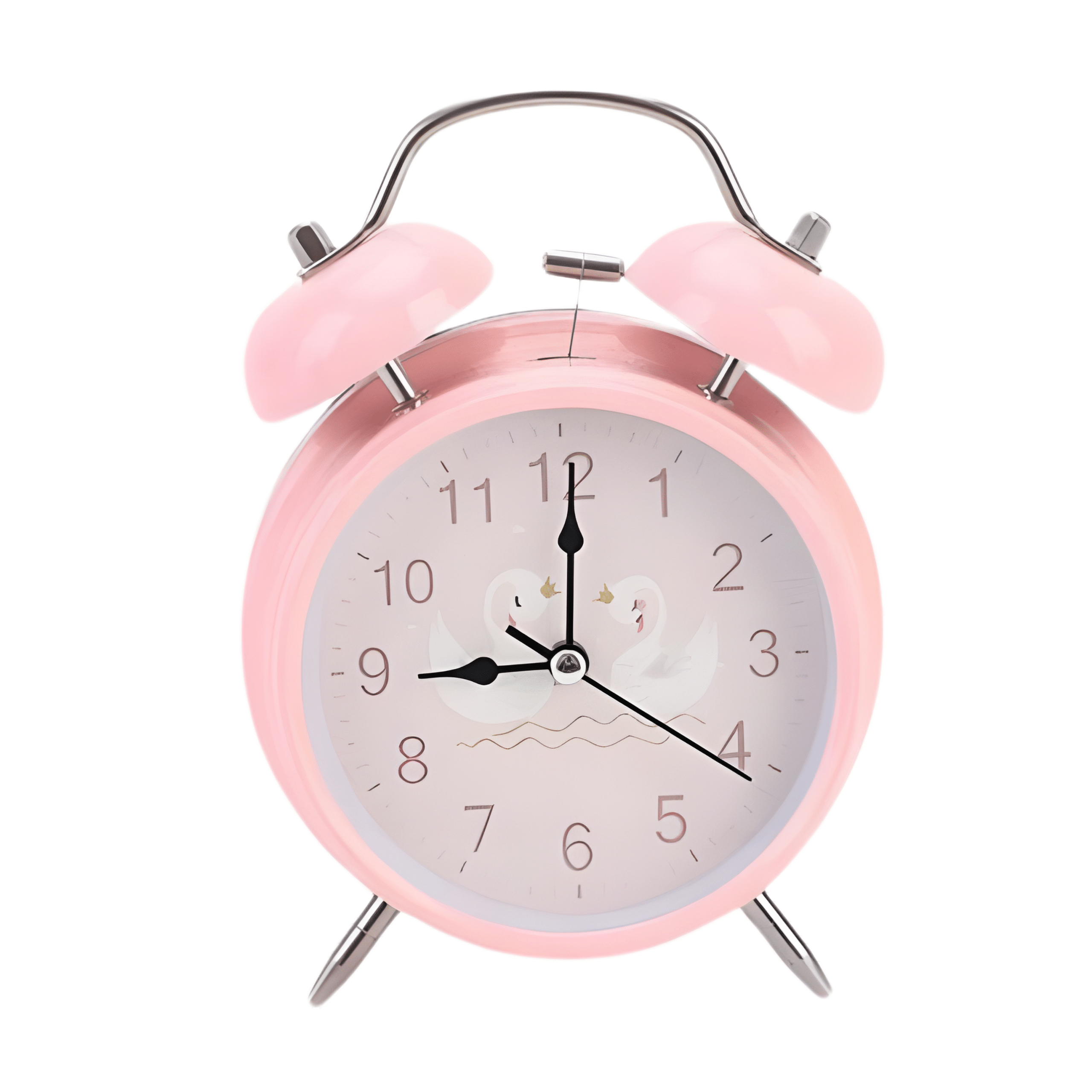 Reloj Despertador Analógico Doble Campana Rosado