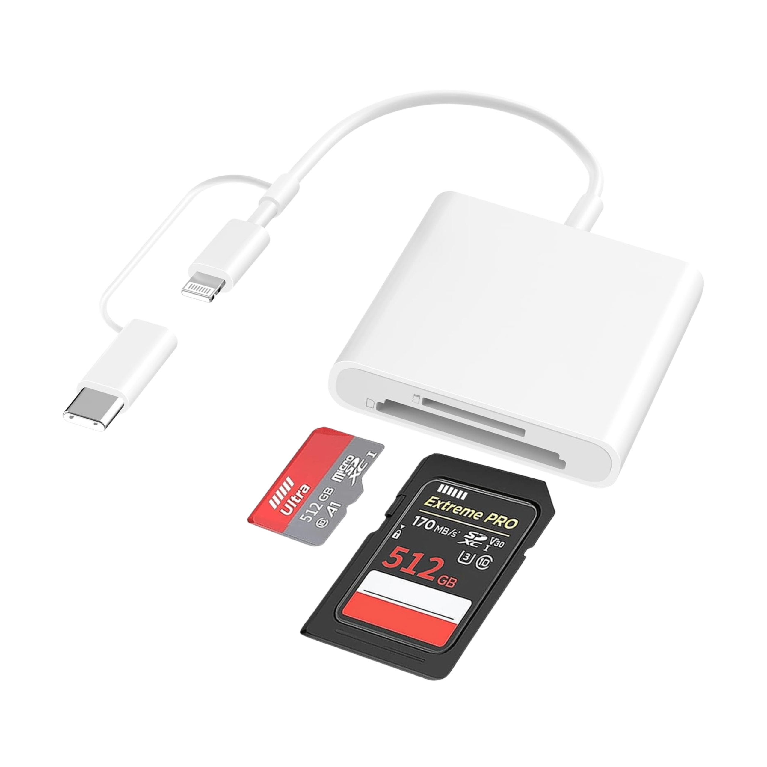 Lector de Tarjetas SD 2 en 1 Lightning/USB-C
