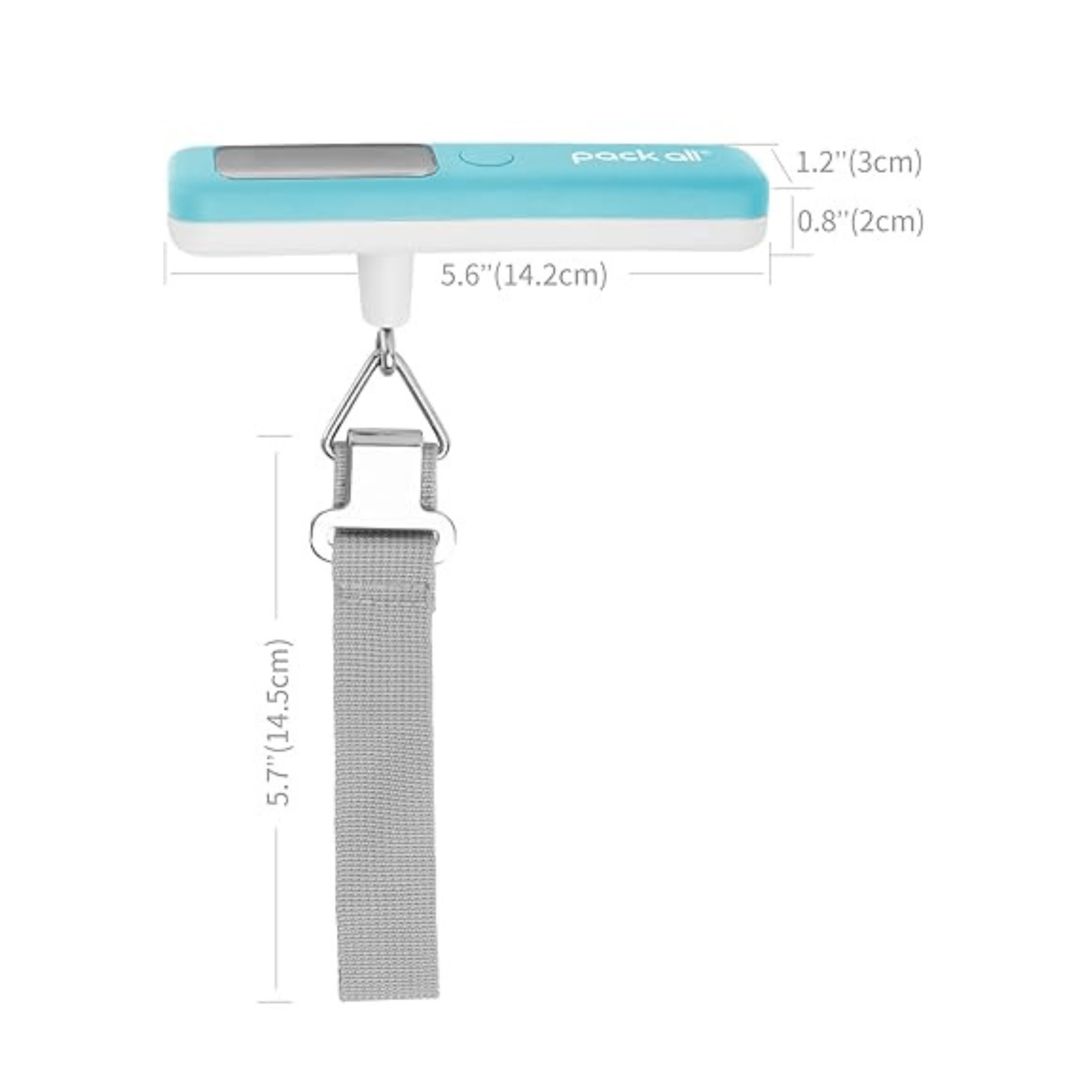 Báscula Digital Portátil para Equipajes Turquesa PA-25216 - Imagen 3