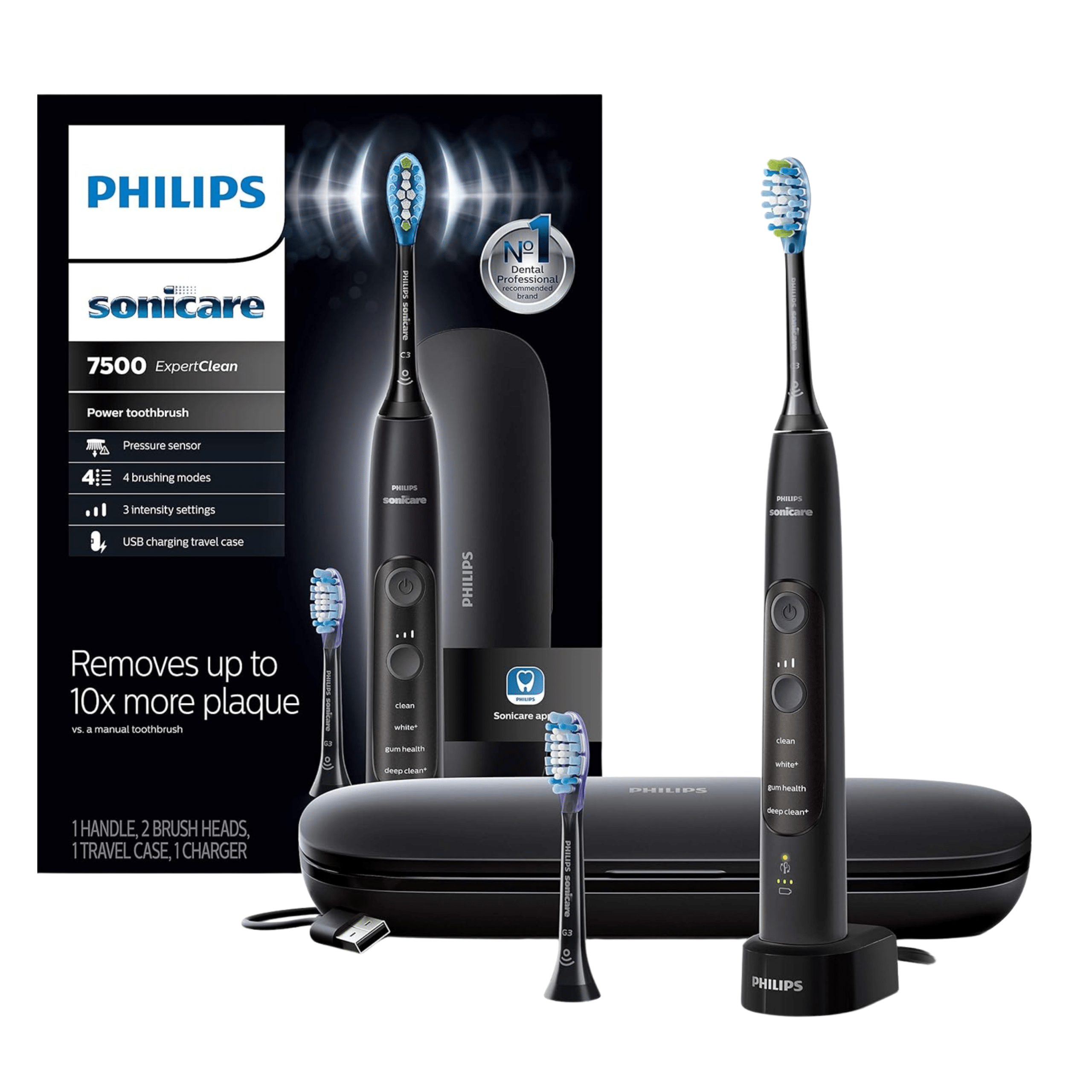 Philips Sonicare ExpertClean 7500 Cepillo Dental Eléctrico con Sensor de Presión