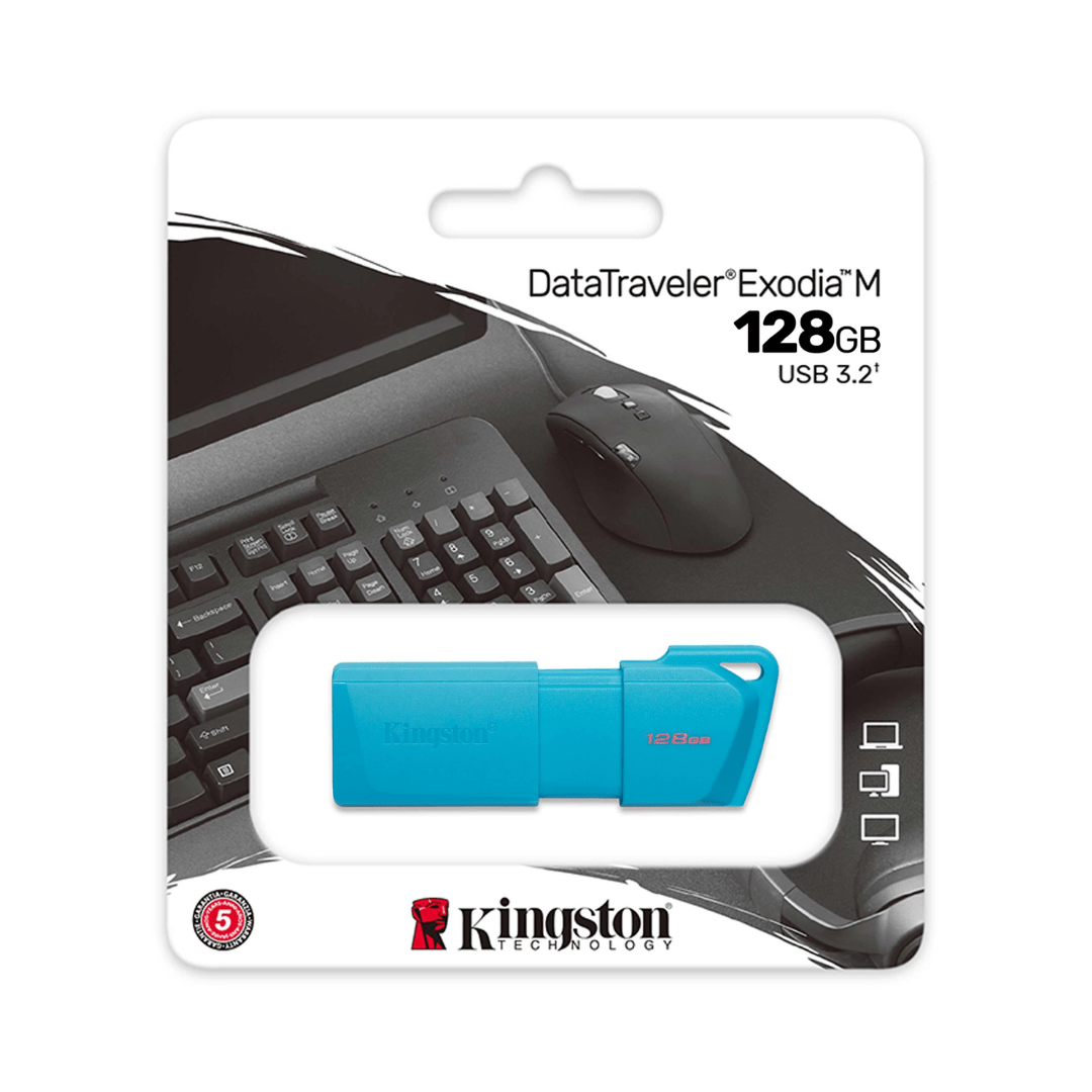 Memoria USB Kingston 128GB DataTraveler Exodia M Azul - Imagen 3