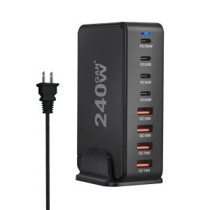 Estación de Carga Rápida 240W USB-C con 8 Puertos