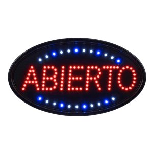 Letrero Led Abierto Ovalado