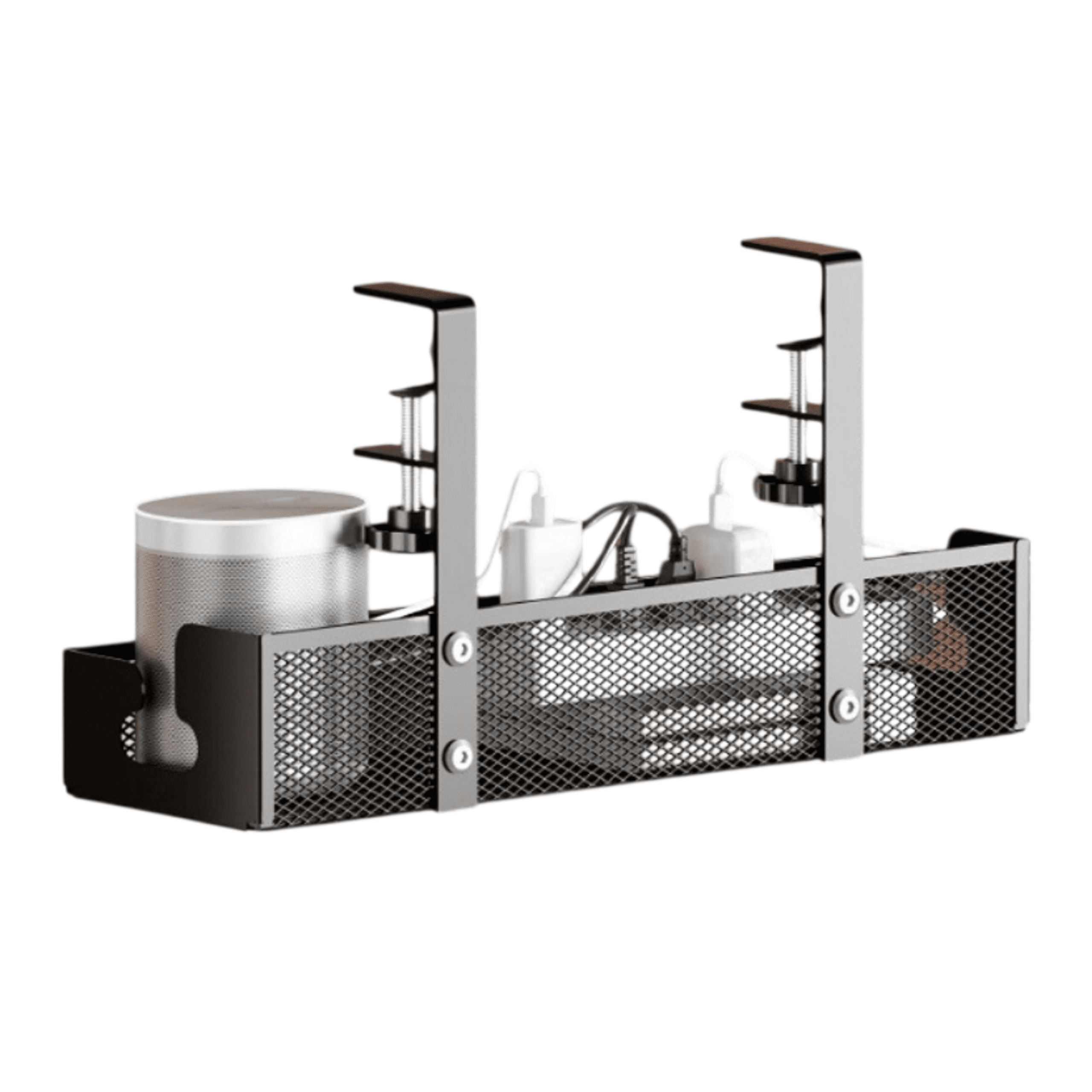 Estante de Cables para Escritorio 40cm Negro