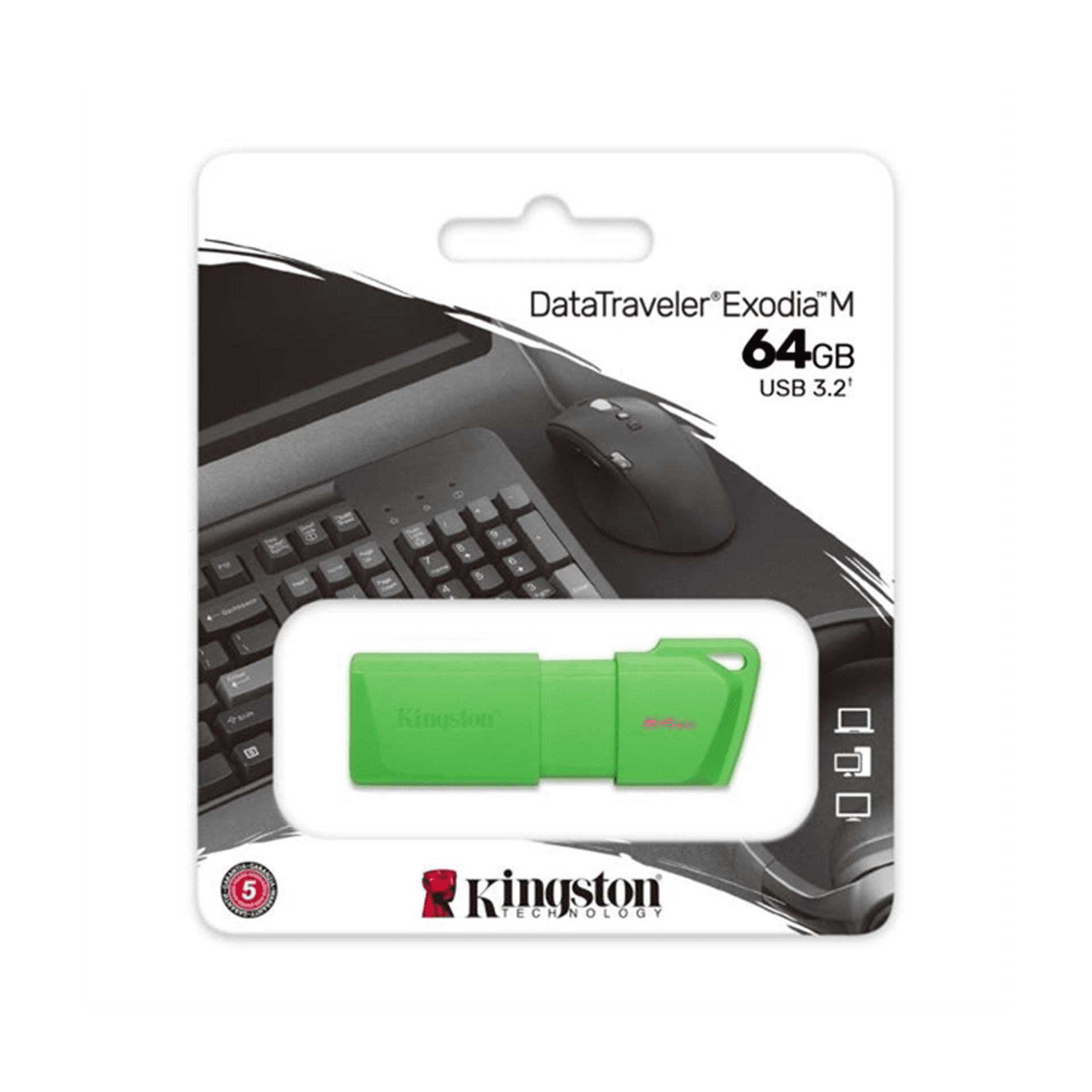 Memoria USB Kingston 64GB DataTraveler Exodia M Verde - Imagen 3