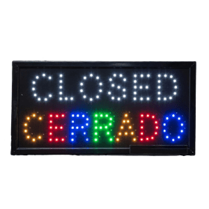 Letrero LED Neon Closed Cerrado