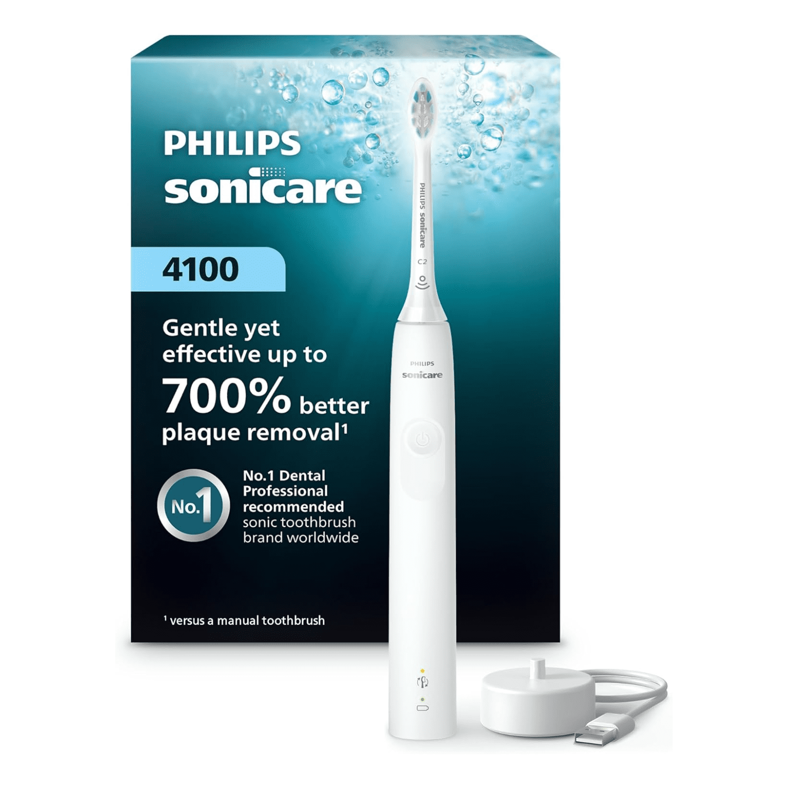 Philips Sonicare 4100 Cepillo Dental Eléctrico con Sensor de Presión Blanco