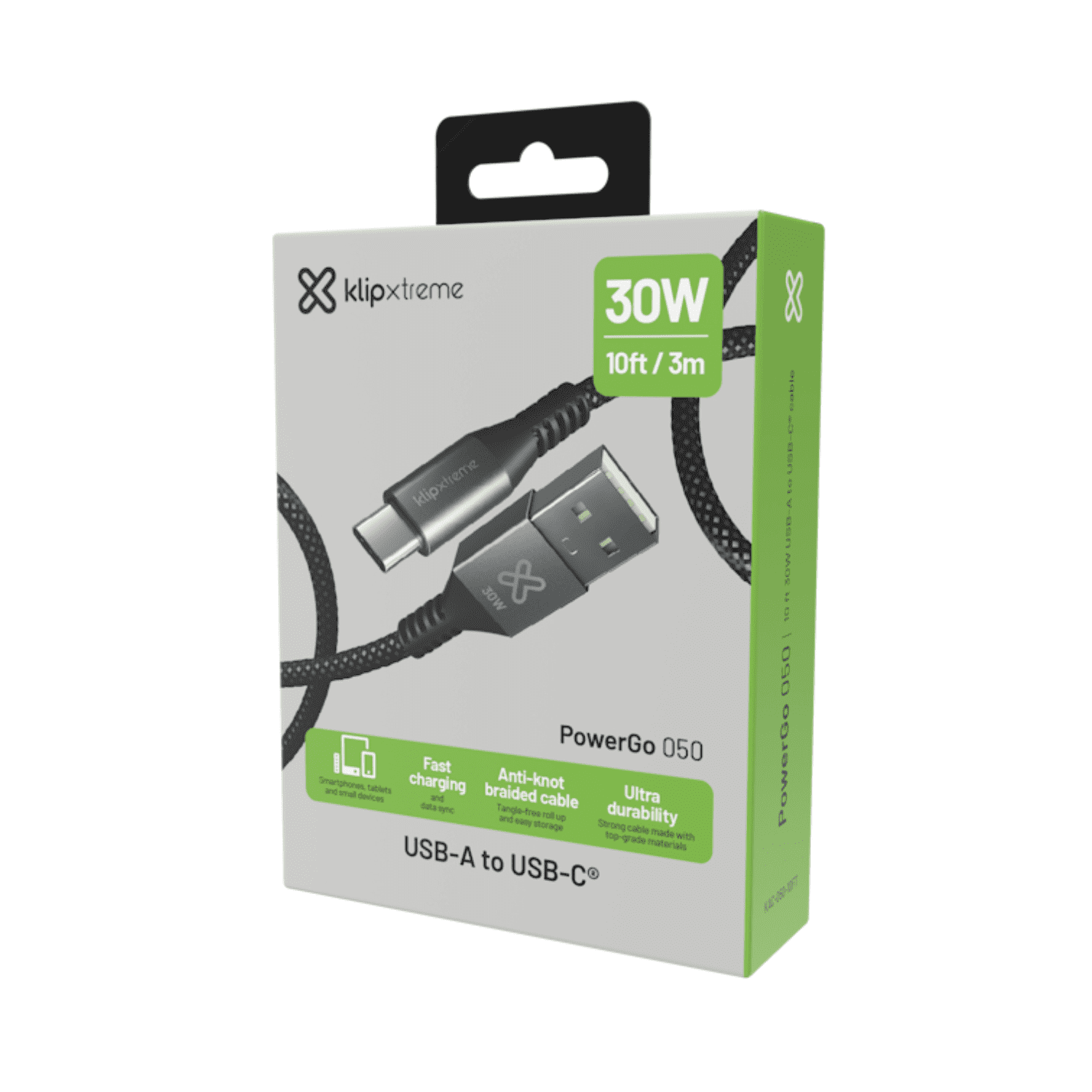 Cable de Carga USB A Tipo C 3M Klip Xtreme PowerGo 050 - Imagen 3