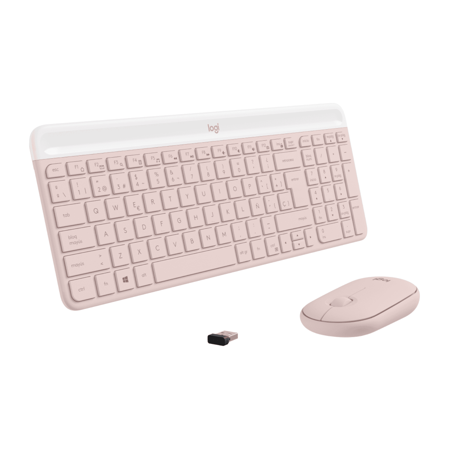 Combo Teclado y Mouse Inalámbrico USB Logitech MK470 Rosado Español - Imagen 2